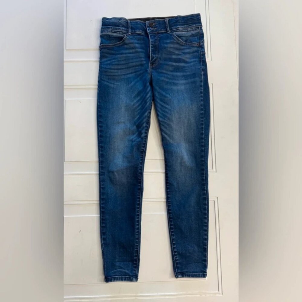 Jolt Elastic Stretch Waist Skinny Jeans Womens Size 7/28 Blue Denim